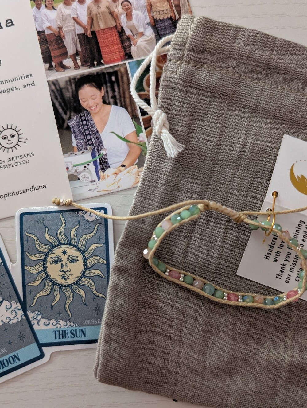 NWT Lotus And Luna Watermelon Sugar Island Bracelet
